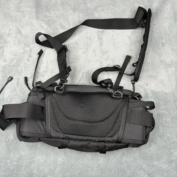 The North Face Terra Lumbar Pack Black Hip Waist Bag Mesh Pockets Gorpcore - Picture 5 of 15